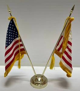 lot 197 image: Vintage Mini Flags With Holders Some Military Army, Navy, Air Force And Marines