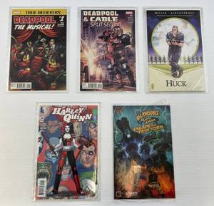 lot 201 image: Group Of Misc. Comics Including Deadpool 1 And 2 In Protective Sleeves