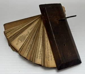 lot 217 image: Old Tibetan Monk Prayer Book 19th Century With Some Illustrations (Very Cool)