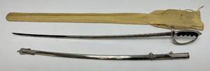 lot 232 image: Antique M.C Lilley & Co. Columbus Ohio Etched Model 1902 Officers Saber (With M. R. Stanley 26 One Side) With Sheath And Protective Fabric Bag