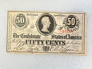 1863 Fifty Cent Bill