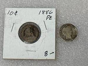1886 & 1913 Dimes