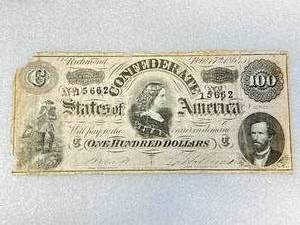 Genuine 1864 $100 Bill