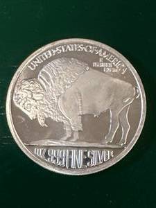 1oz Silver .999 Bison  Sioux Round