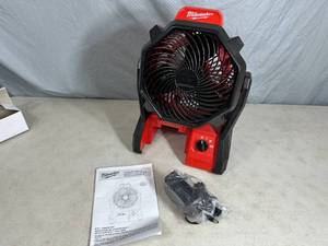 lot 10 image: Brand New Milwaukee M18 Cordless Jobsite Fan
