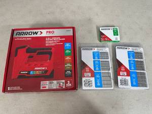 lot 64 image: Brand New Lithium Ion Cordless Stapler  Nailer