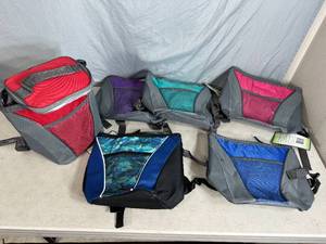 lot 81 image: 6 New Backpack Coolers