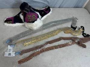 lot 102 image: 3 New Nine West Sashes and New Wilsons Designer Hat