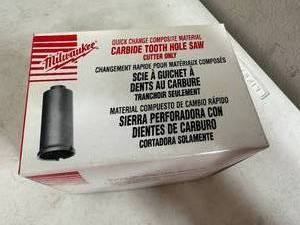 lot 103 image: New Milwaukee Carbide Tooth Hole Saw 3