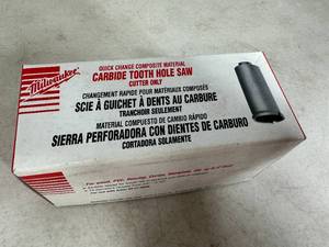 lot 104 image: New Milwaukee Carbide Tooth Hole Saw 2