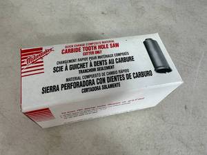 lot 105 image: New Milwaukee Carbide Tooth Hole Saw 1 14