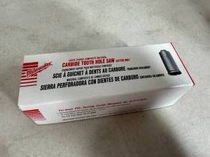 lot 106 image: New Milwaukee Carbide Tooth Hole Saw 1 18