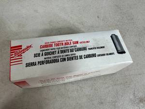 lot 108 image: New Milwaukee Carbide Tooth Hole Saw 34