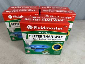 lot 134 image: 5 New Fluidmaster Better Than Wax Toilet Seals