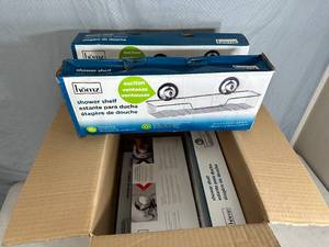 lot 136 image: 8 New Homz Suction Cup Shower Shelf