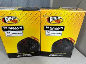 lot 208 image: 2 New Boxes of 39 Gallon Trash Bags