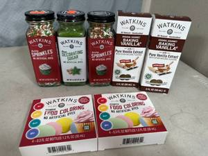 lot 234 image: New Watkins Vanilla, Sprinkles, Food Coloring