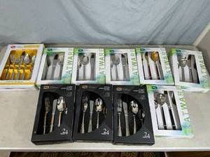 lot 245 image: Assorted Silverware  Flatware Pieces - Not Full Sets