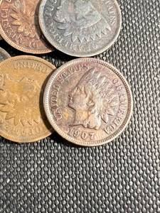 GROUP OF 8 US INDIAN HEAD CENTS AS PICTURED