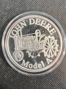 1 TROY OZ .999 FINE SILVER JOHN DEERE MODEL A ROUND IN AIRTITE