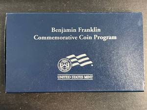 2006 US PROOF SILVER DOLLAR BEN FRANKLIN COMMEM IN ORIGINAL PACKAGING