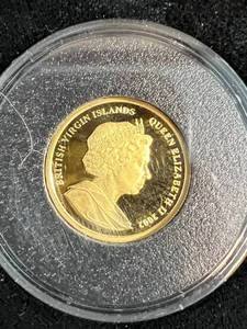 2001 VIRGIN ISLANDS 911 GOLD COMMEM 6.22g (15th OZ) .9999 FINE GOLD
