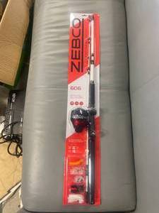 New Zebco Fishing Rod with Tackle Box