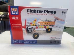 New Fighter Plane Metal Erector Toy 102 Pieces