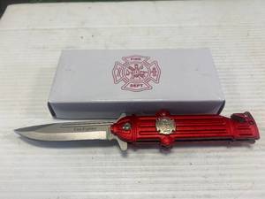 New Firefighter Knife with Seatbelt Cutter 8 Inch Overall Length