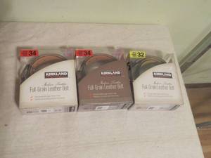 lot 33 image: 3 Pack Lot  Full Grain Leather Belt