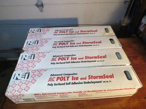lot 71 image: New - 4 Box Lot of Ice and Storm Self Adhesive Underlayment