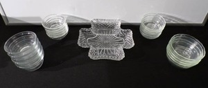 Huge Assortment of Bowls plus a Glass  Crystal Dish (4 Bowls are J35 Pyrex Corningware)