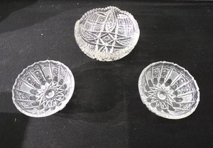 Cut Glass Condiment Bowl (Total of 3)