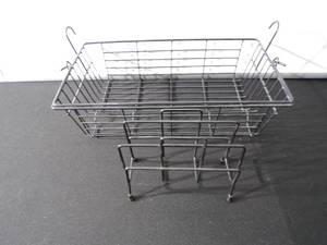 2 Tier Mini Tray Wired Storage Bin and Napkin Holder