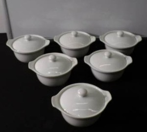 Ceramic Cookware with Lids (6 Total)