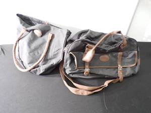 Bella Russo 2 Pc Canvas Soft Side Luggage Rolling Travel Duffle Tote