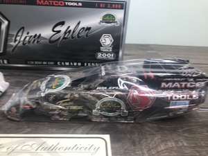 lot 186 image: 2001 Collector Series Matco Tools Jim Epler #5  Cabelas Outdoor Gear Camaro Funny Car 124 scale die cast