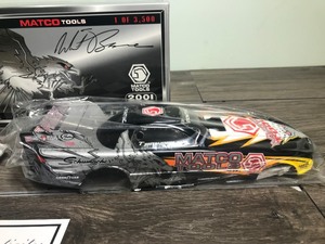 lot 214 image: 2001 Matco Tools Collectors Series Whit Bazemore #7 124 scale die cast Pontiac funny car