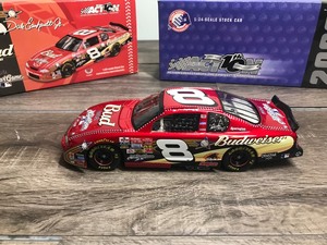 lot 237 image: 2002 Nascar Action 10th Anniversary edition Dale Earnhardt Jr. #8 Budweiser  MLB All-Star Game 124 scale die cast stock car