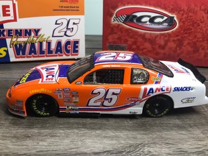 lot 240 image: 2000 Action RCCA edition Kenny Wallace #25  Lance Snacks 124 scale die cast coin bank stock car