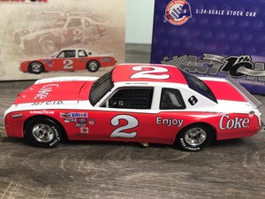 lot 242 image: 2002 Nascar Action 10th Anniversary Legendary Series 1980 Ventura Dale Earnhardt #2  Coke 124 scale die cast stock car