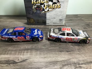 lot 268 image: 2000 Nascar Action Brookfield Collectors Guild Race Fan Collectibles 2 car set Dale Jarrett #88  Quality Care 124 scale die cast stock cars