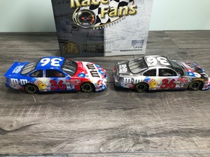 lot 276 image: 2000 Nascar Action Brookfield Collectors Guild Race Fans Collectibles 2 car set Ken Schrader #36  M&Ms Same Great Chocolate Better Name 124 scale die cast stock car