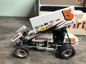 lot 313 image: 2002 GMP  Jac Haudenschild  Wirtgen 150 & 118 scale die cast sprint cars #5