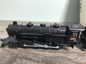 lot 318 image: 1998 Revell Collection 7-Piece H.O. train set tribute to Elvis Presley - Rusty Wallace #2  Miller Lite & John Force #1  CASTROL GTX 164 scale die cast
