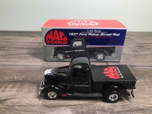 lot 348 image: Spec Cast 1937 Mac Tools Ford Pickup Street Rod 125 scale die cast coin bank