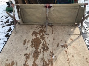 lot 396 image: Vintage military fold up cot