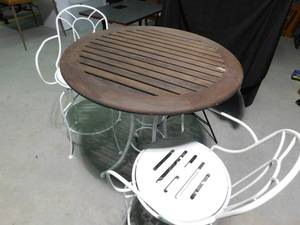 lot 1 image: High patio and chairs