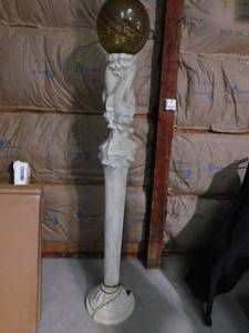 lot 7 image: 79 inch tall Dolphin lamp