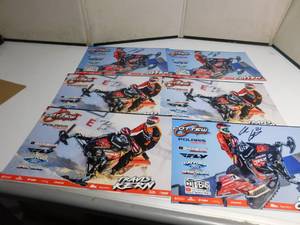 lot 75 image: 6 Signed snowmobile racing posters